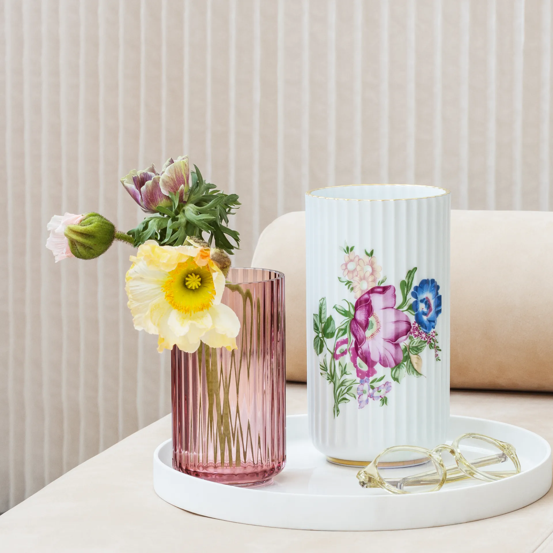 Wazon Lyngby, burgundy, 25 cm Lyngby Porcelæn