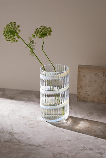 Wazon Lyngby - White swirl, 25 cm - Lyngby Porcelæn