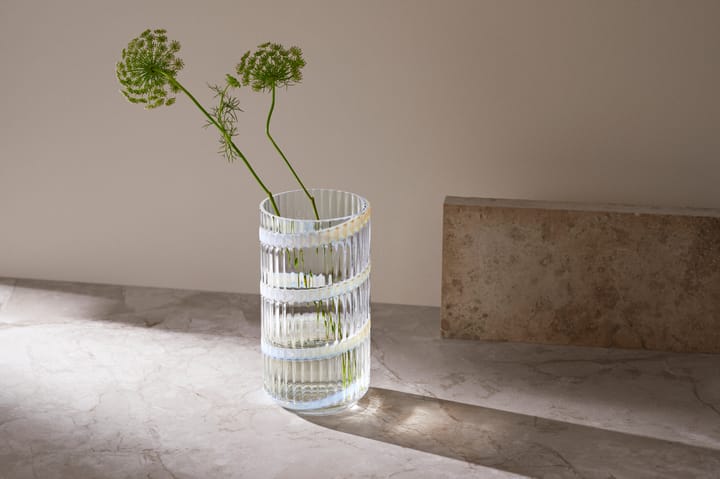 Wazon Lyngby, White swirl, 25 cm Lyngby Porcelæn