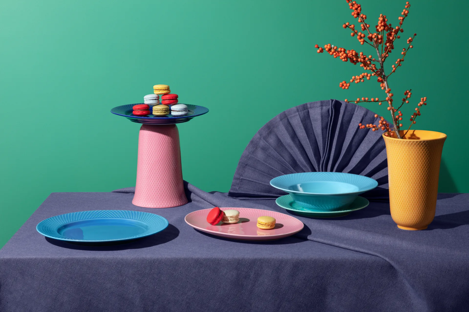 Wazon Rhombe 20 cm, Różowy Lyngby Porcelæn