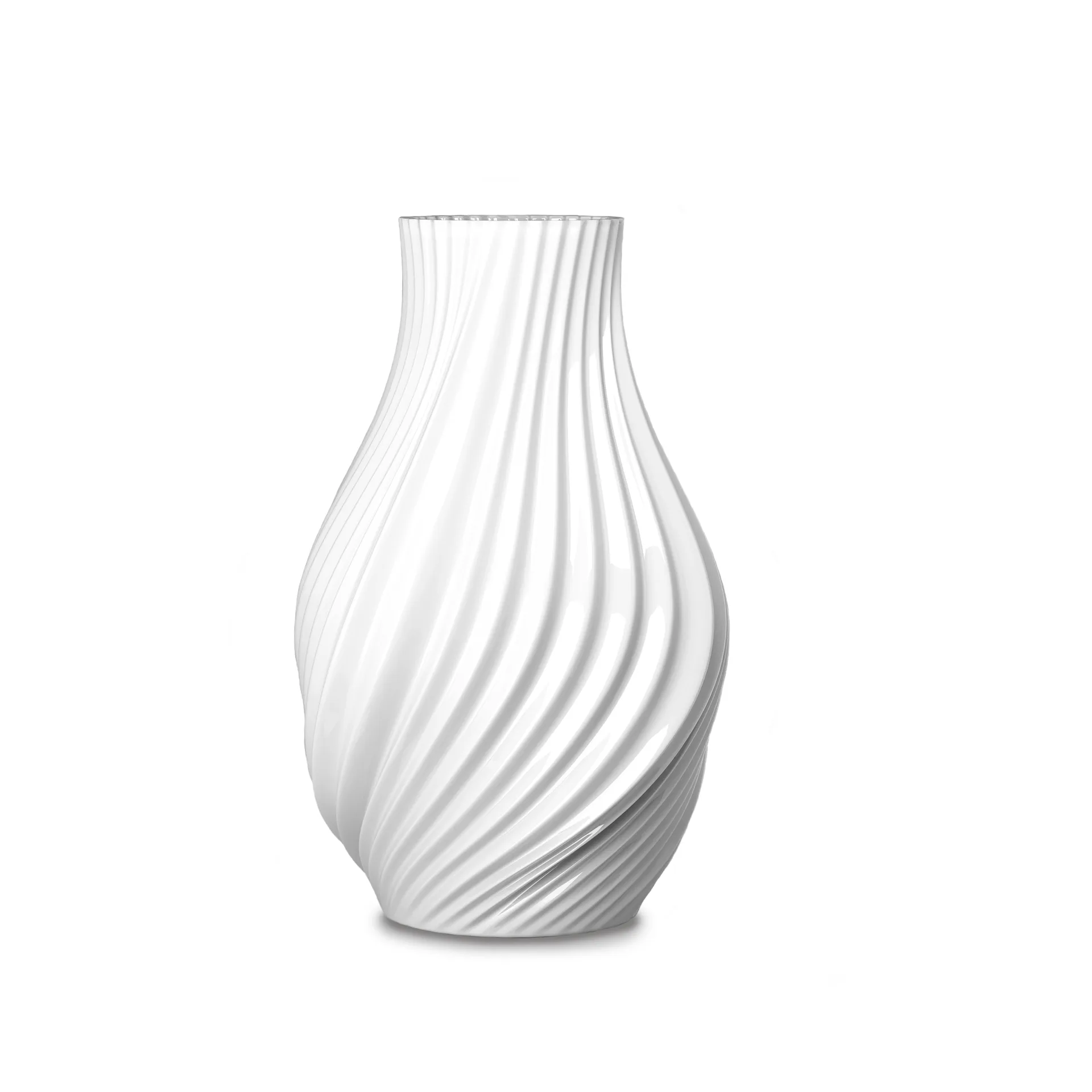 Wazon Twist 18 cm, Biały Lyngby Porcelæn