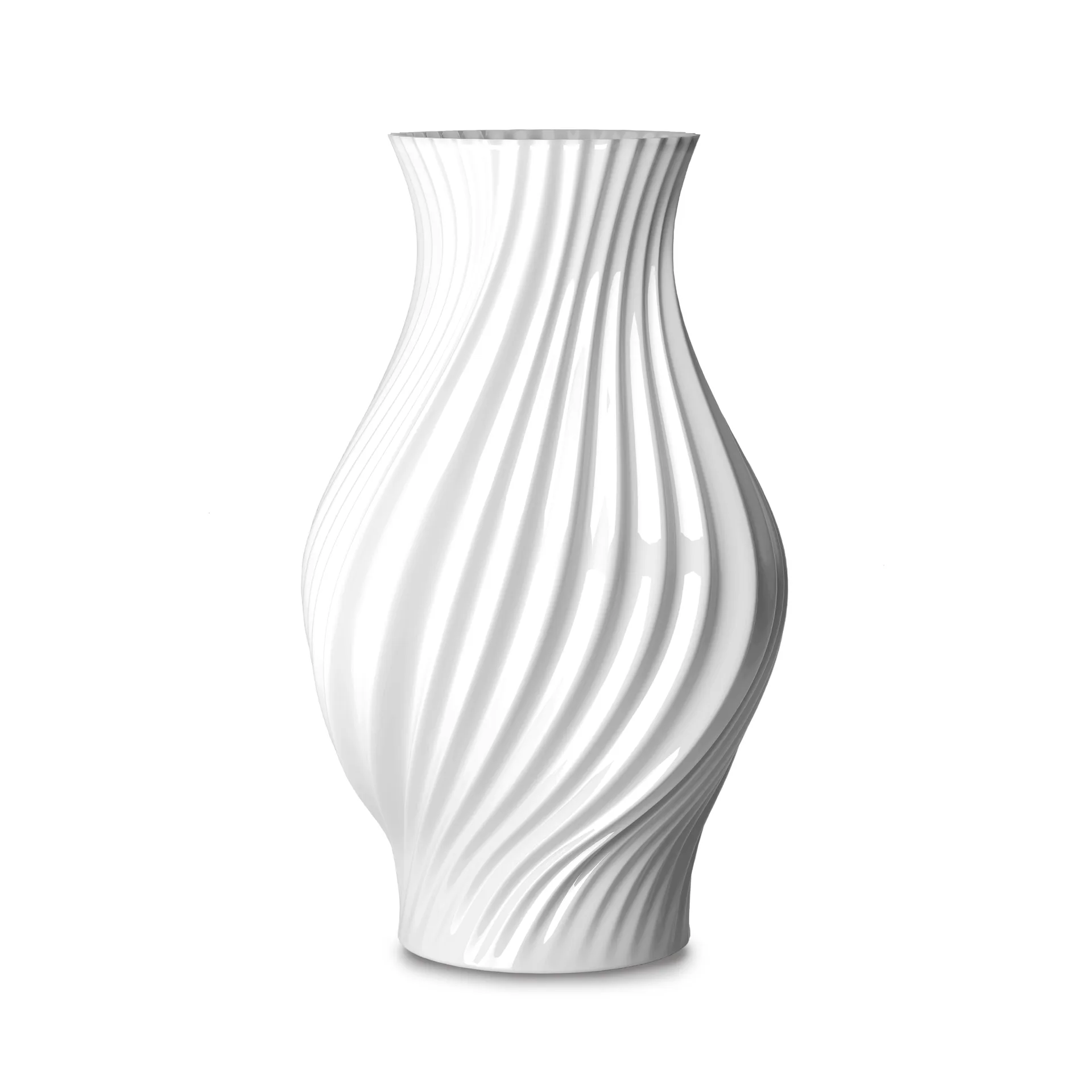 Wazon Twist 25 cm, Biały Lyngby Porcelæn