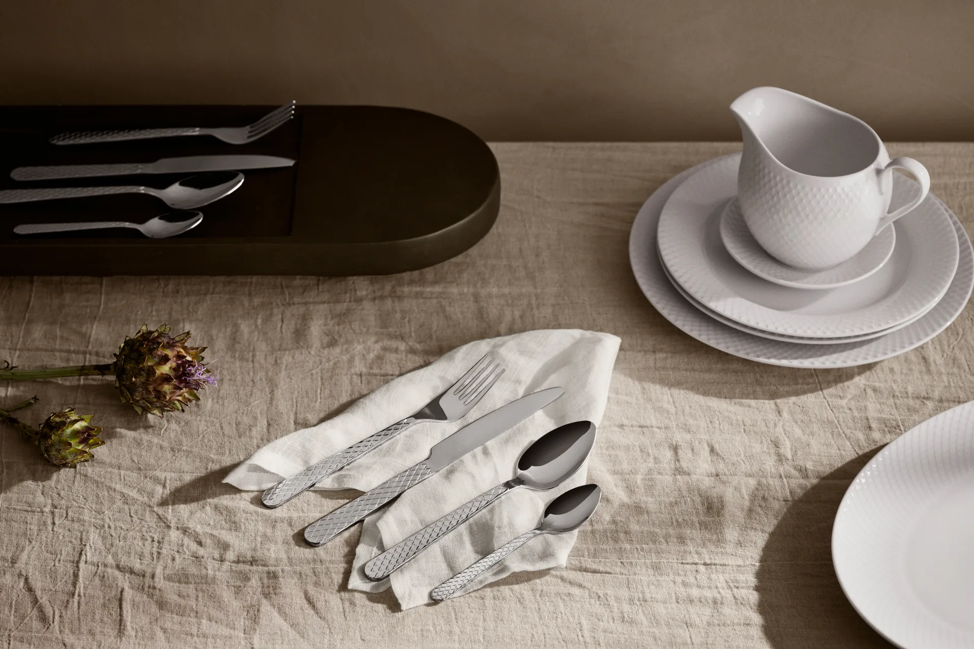 Zestaw sztućców Rhombe, 16 elementów Lyngby Porcelæn