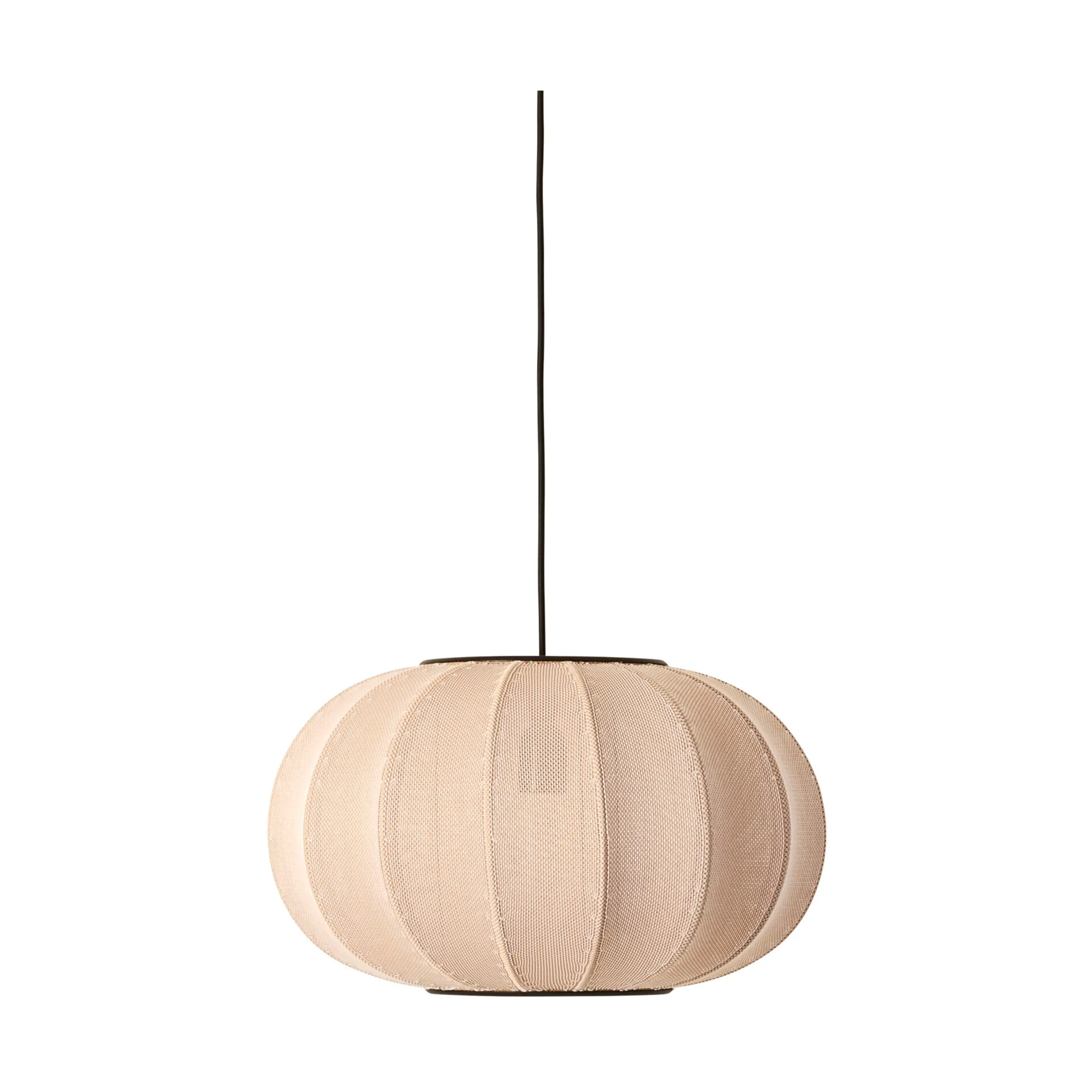 Knit-Wit 45 Oval lampa wisząca, Sand stone Made By Hand
