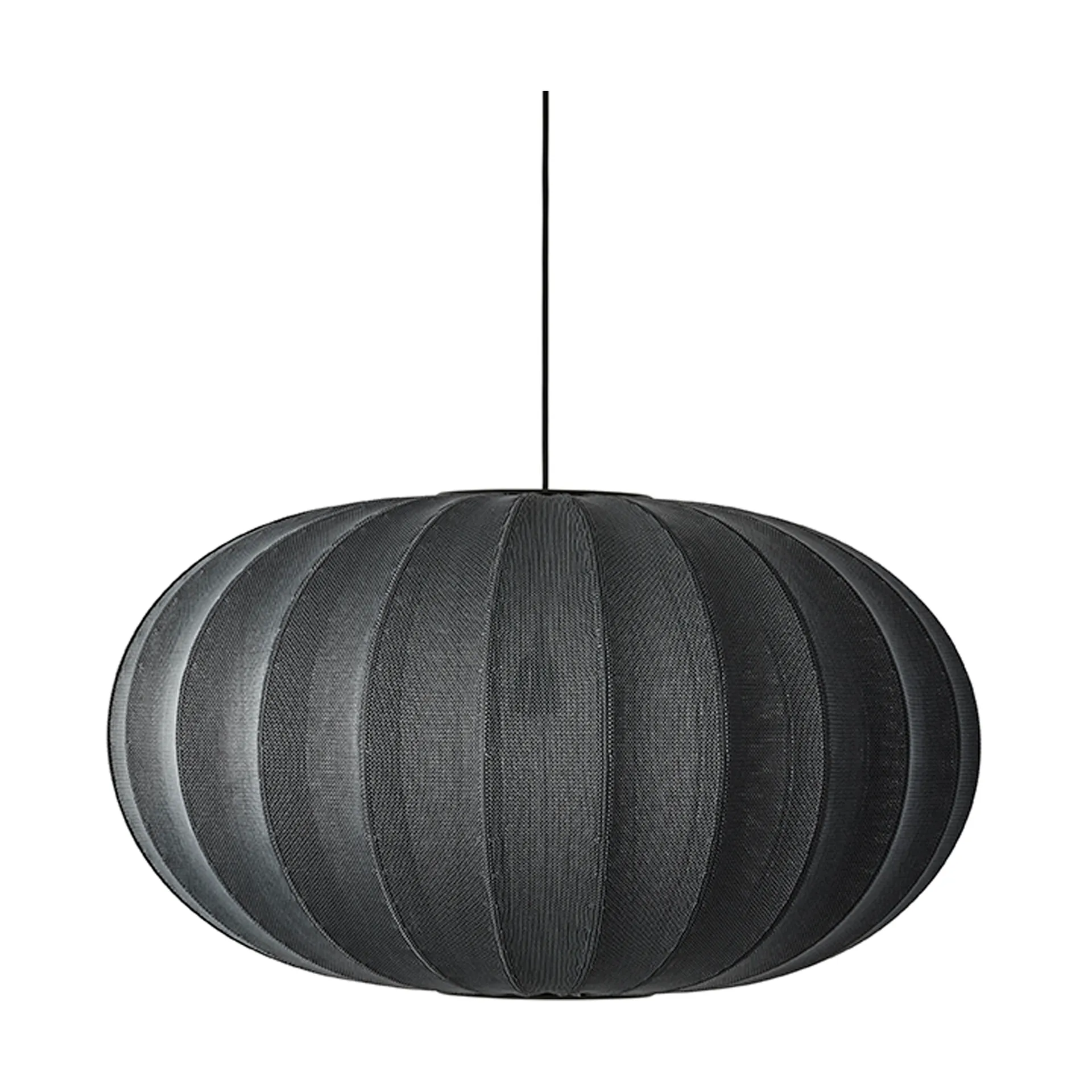 Knit-Wit 76 Oval lampa wisząca, Black Made By Hand