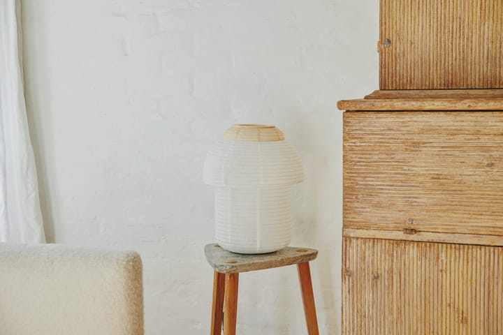 Lampa stołowa Papier Double Ø30 cm, Soft yellow Made By Hand