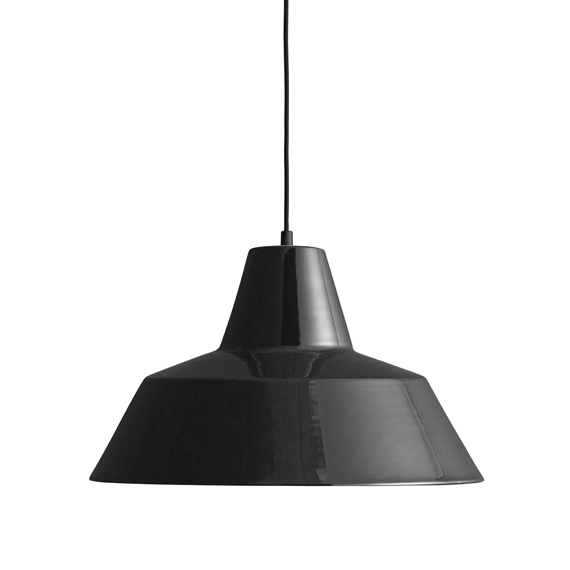 Workshop W4 lampa wisząca, Shiny black Made By Hand