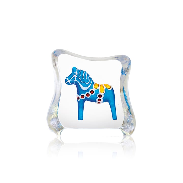 Dala rzeźba szklana niebieska -Koń  - mini - Målerås glasbruk