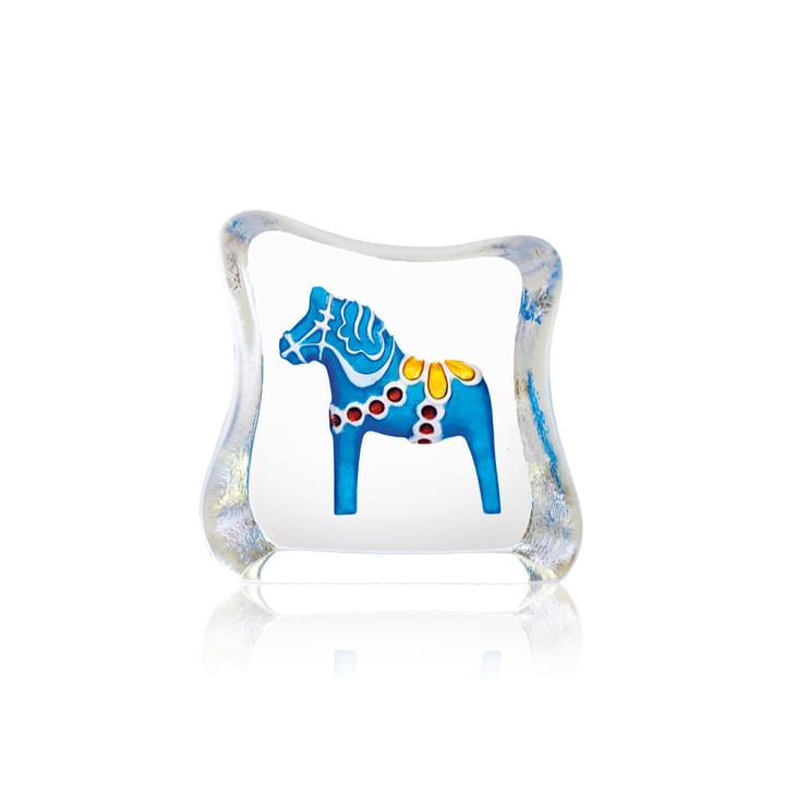 Dala rzeźba szklana niebieska -Koń , mini Målerås Glasbruk