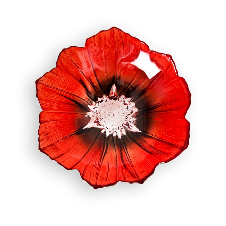 Miska mała Poppy, Czerwono-czarny Målerås Glasbruk