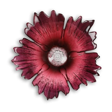 Miska szklana Fleur czerwona różowa - mały Ø19 cm - Målerås Glasbruk