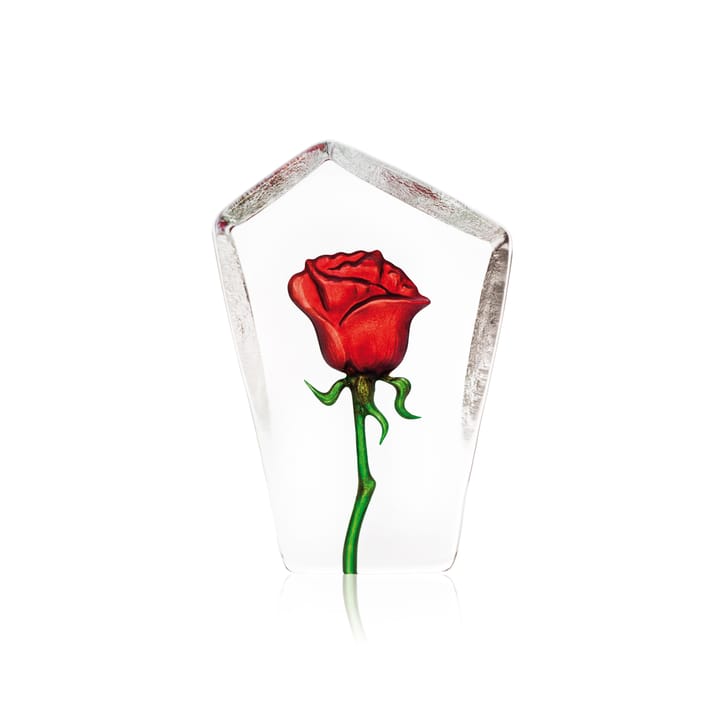 Róża - rzeźba szklana Floral Fantasy - Czerwony - Målerås Glasbruk