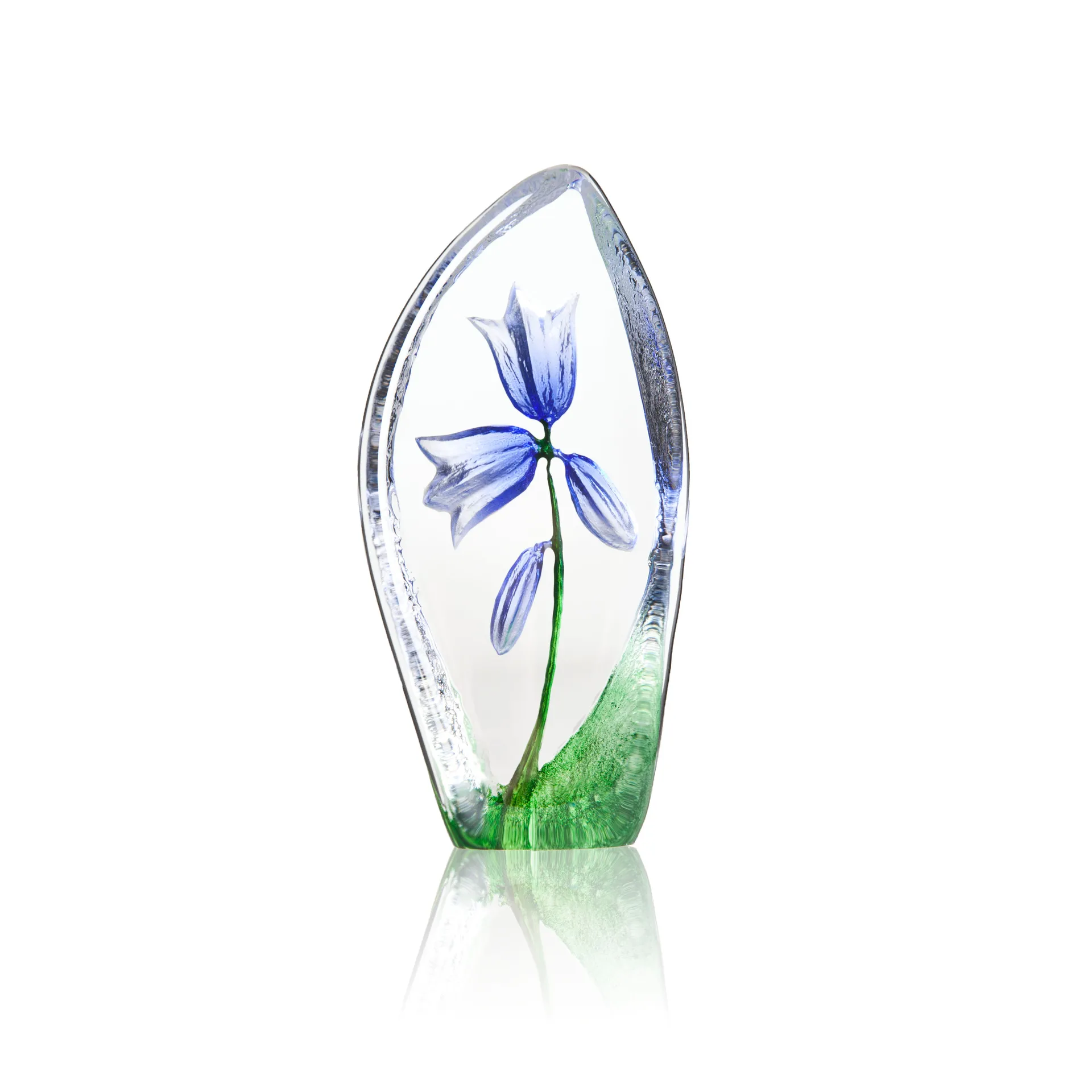 Szklana rzeźba Bluebell, Niebieski Målerås Glasbruk