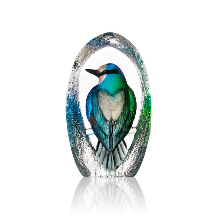 Wildlife Colorina szklana rzeźba 17,5 cm, Niebieski Målerås Glasbruk