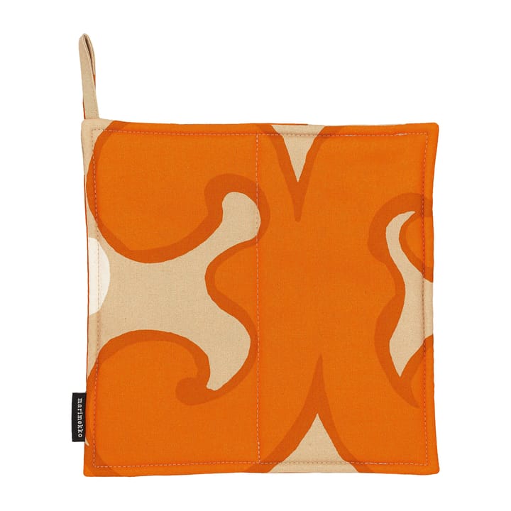 Łapka do garnków Keidas 21,5x21,5 cm, Beżowo-pomarańczowo-biały Marimekko