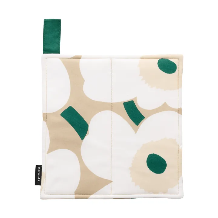Łapka kuchenna Pieni Unikko 21,5x21,5 cm - Sand-white-hay-emerald - Marimekko