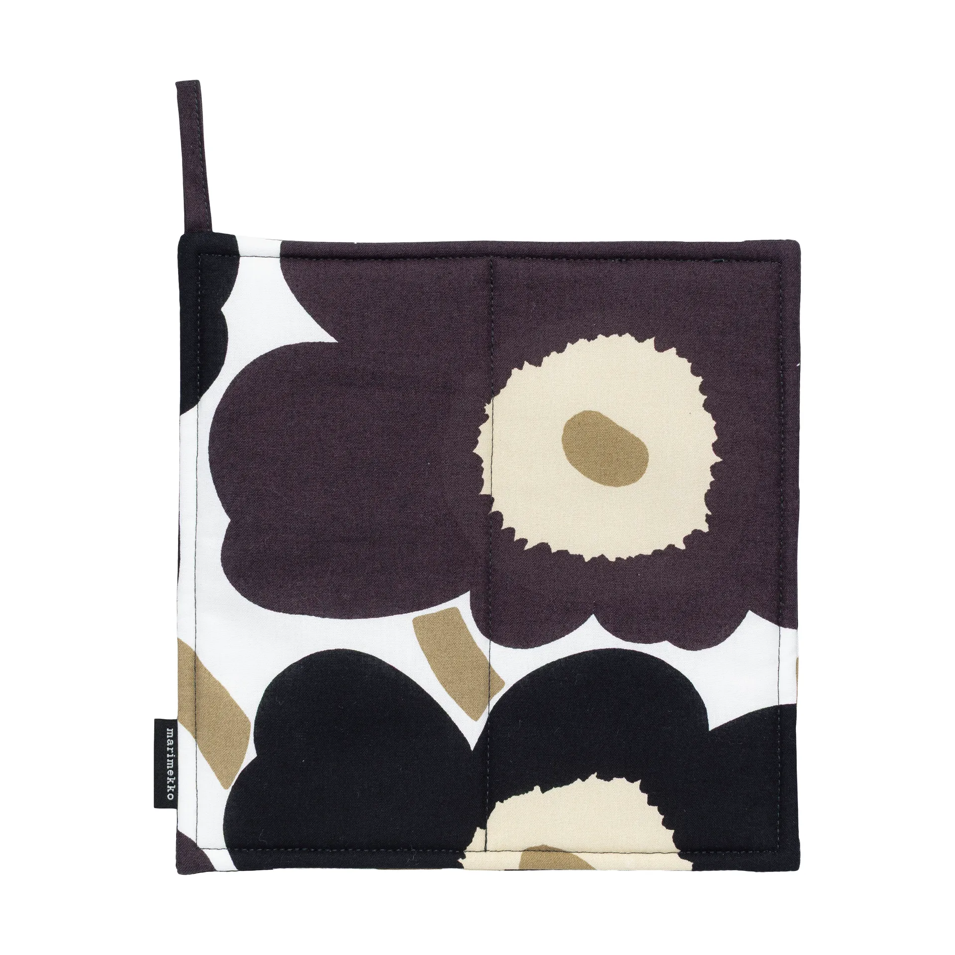 Łapka kuchenna Pieni Unikko 21,5x21,5 cm, White-dark grey-beige Marimekko