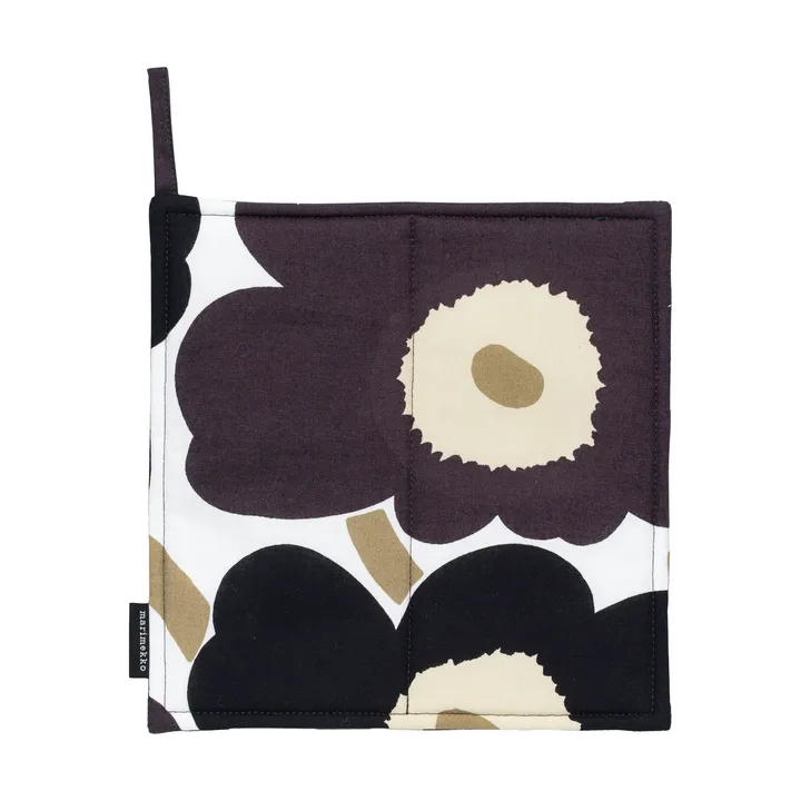 Łapka kuchenna Pieni Unikko 21,5x21,5 cm - White-dark grey-beige - Marimekko