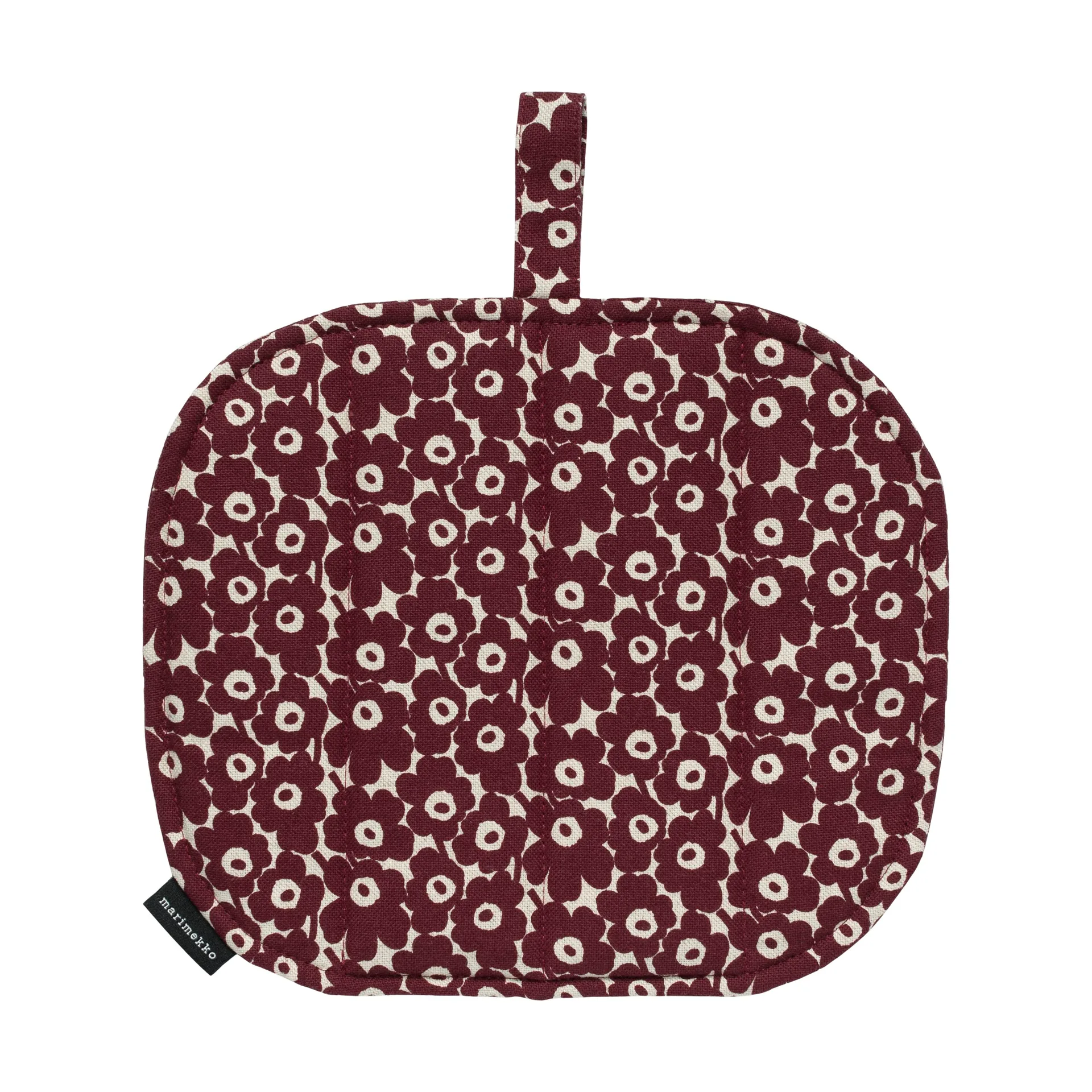 Łapka kuchenna Pikkuinen Unikko 21,5x21,5 cm, Linen-burgundy Marimekko