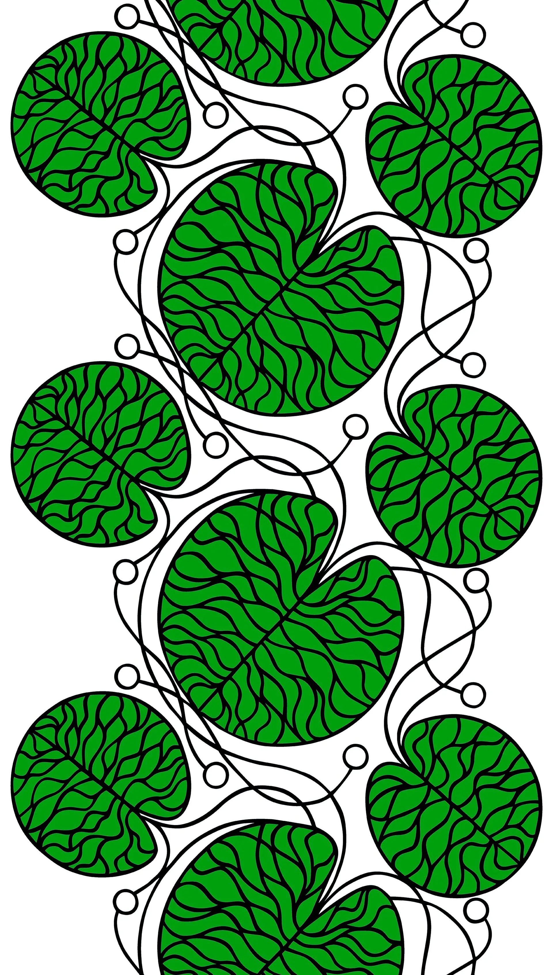 Bottna tkanina, zieleń, zielony Marimekko