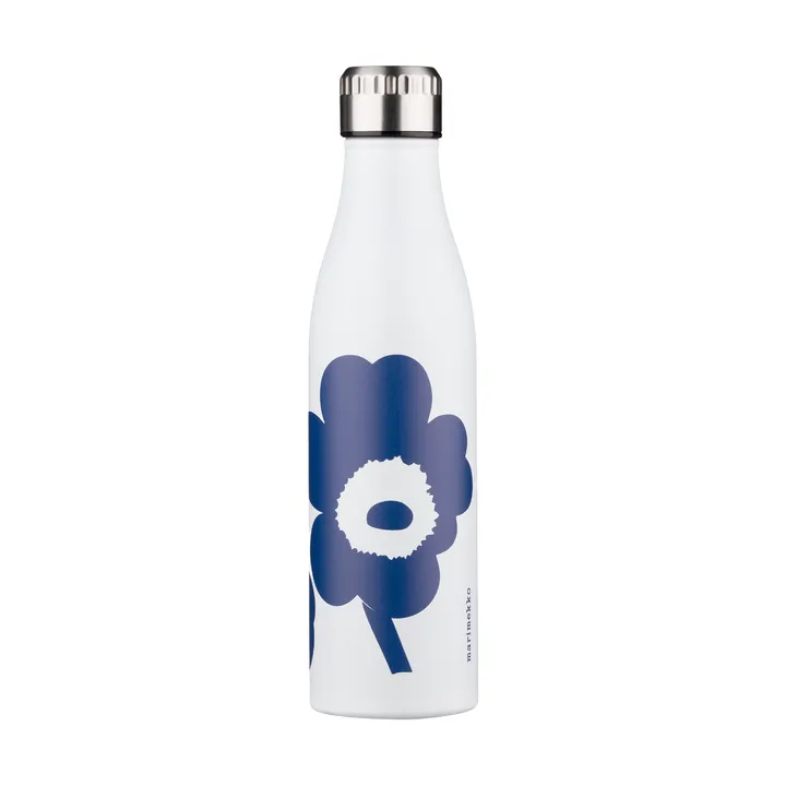Butelka na wodę Unikko - White-blue, 0,5 L - Marimekko