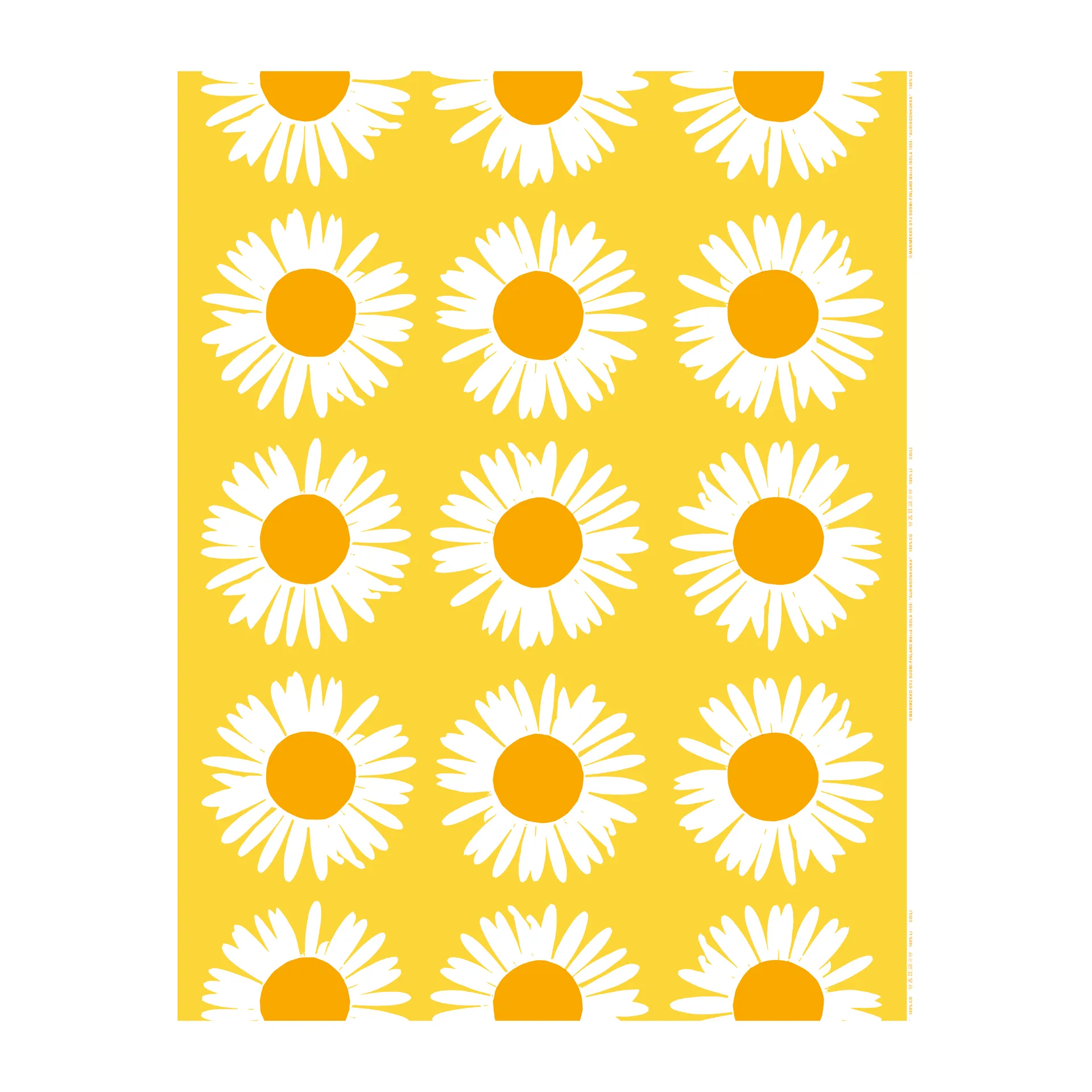 Cerata Auringonkukka, Żółty-biały Marimekko