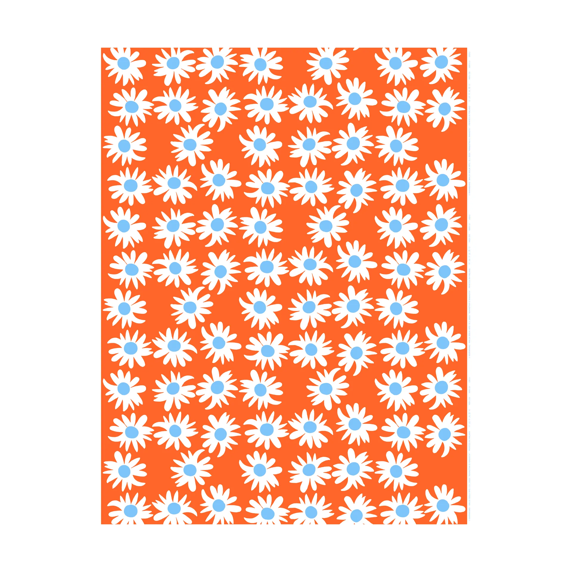 Cerata Rakastaa ei rakasta , Orange-Off-white-light blue Marimekko