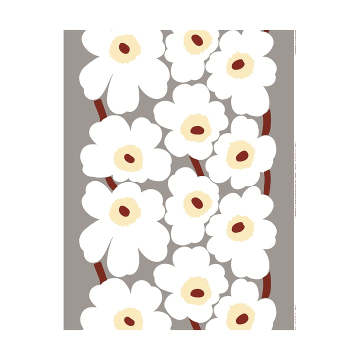 Cerata Unikko, L. grey, white, d. red, butter Marimekko