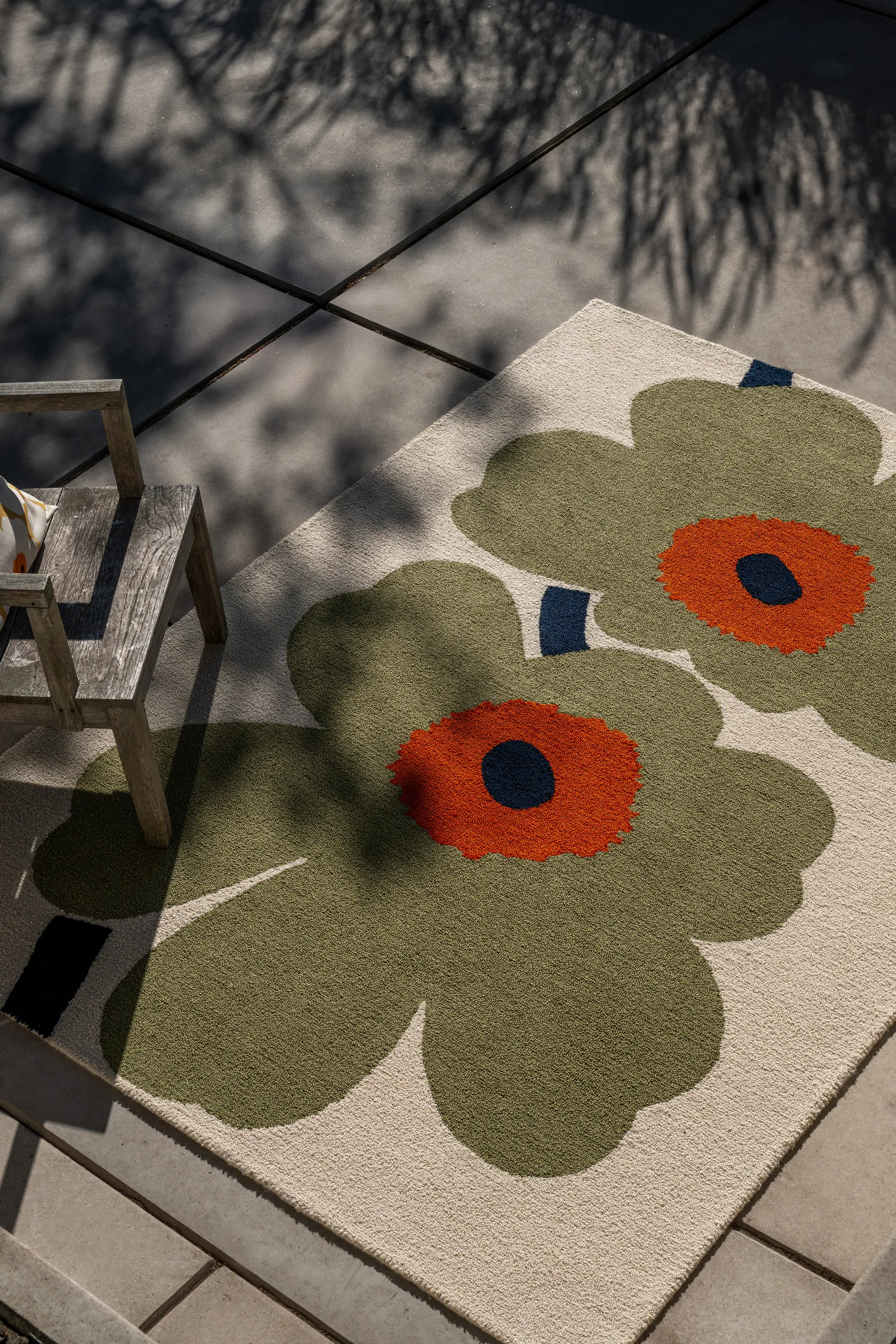 Dywan Unikko anniversary outdoor, Dusty green, 250x350 cm Marimekko