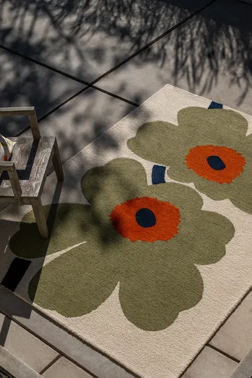 Dywan Unikko anniversary outdoor - Dusty green, 250x350 cm - Marimekko
