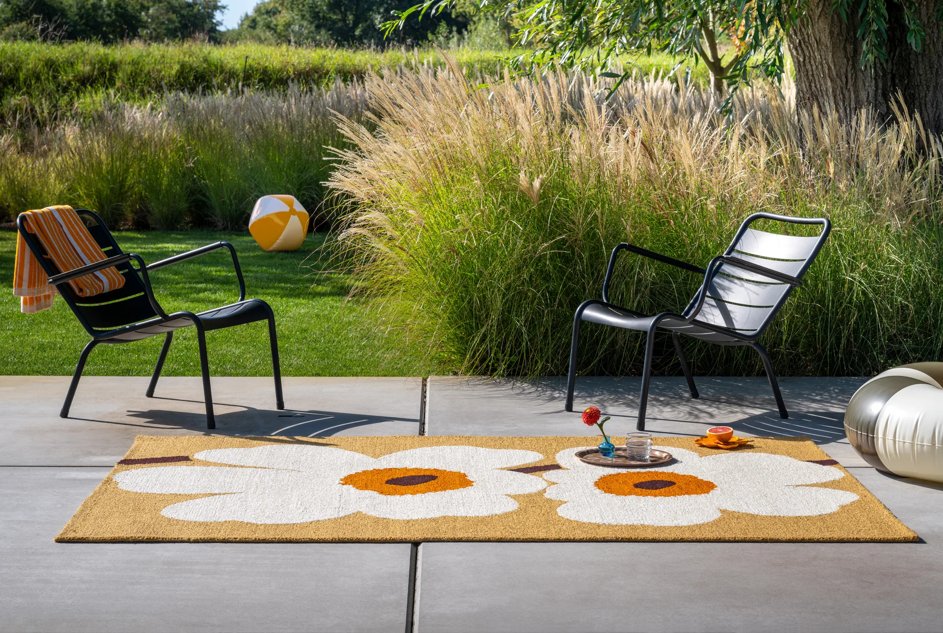 Dywan Unikko anniversary outdoor, Honey, 250x350 cm Marimekko