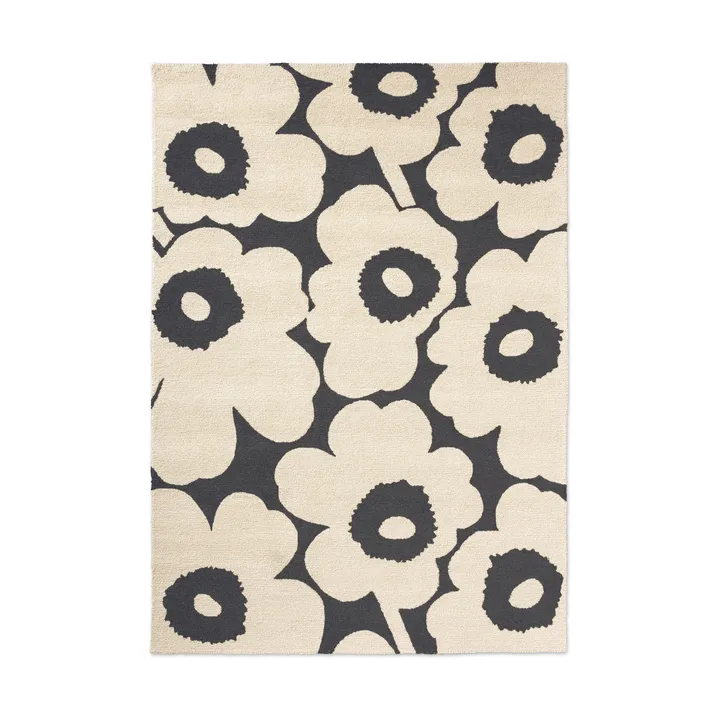 Dywan Unikko outdoor - Charcoal-white, 140x200 cm - Marimekko