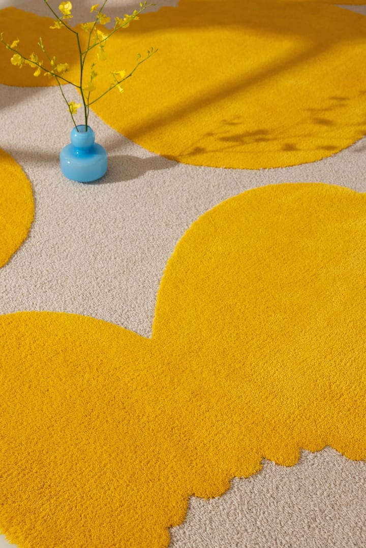 Dywan wełniany Iso Unikko, Yellow, 140x200 cm Marimekko