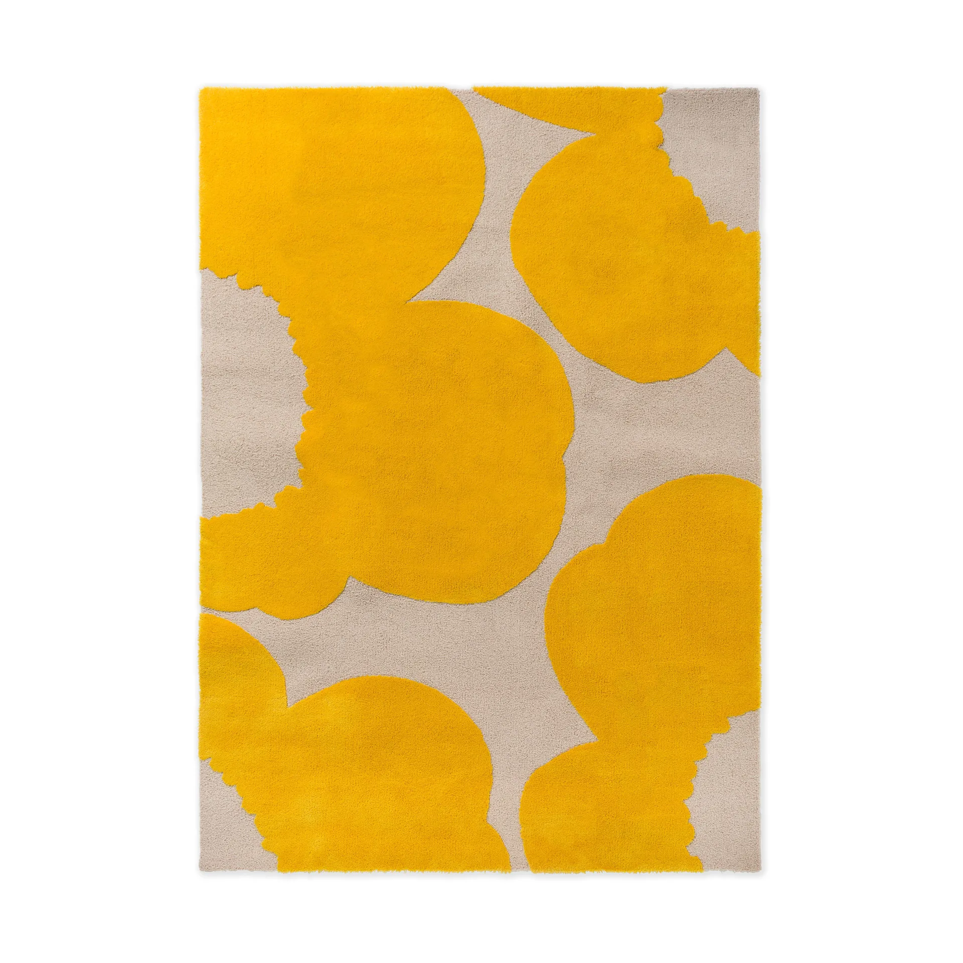 Dywan wełniany Iso Unikko, Yellow, 250x350 cm Marimekko
