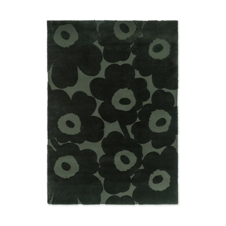 Dywan wełniany Unikko - Dark Green, 140x200 cm - Marimekko