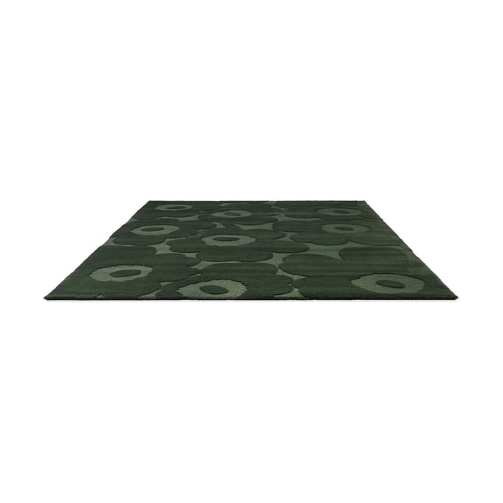 Dywan wełniany Unikko, Dark Green, 170x240 cm Marimekko