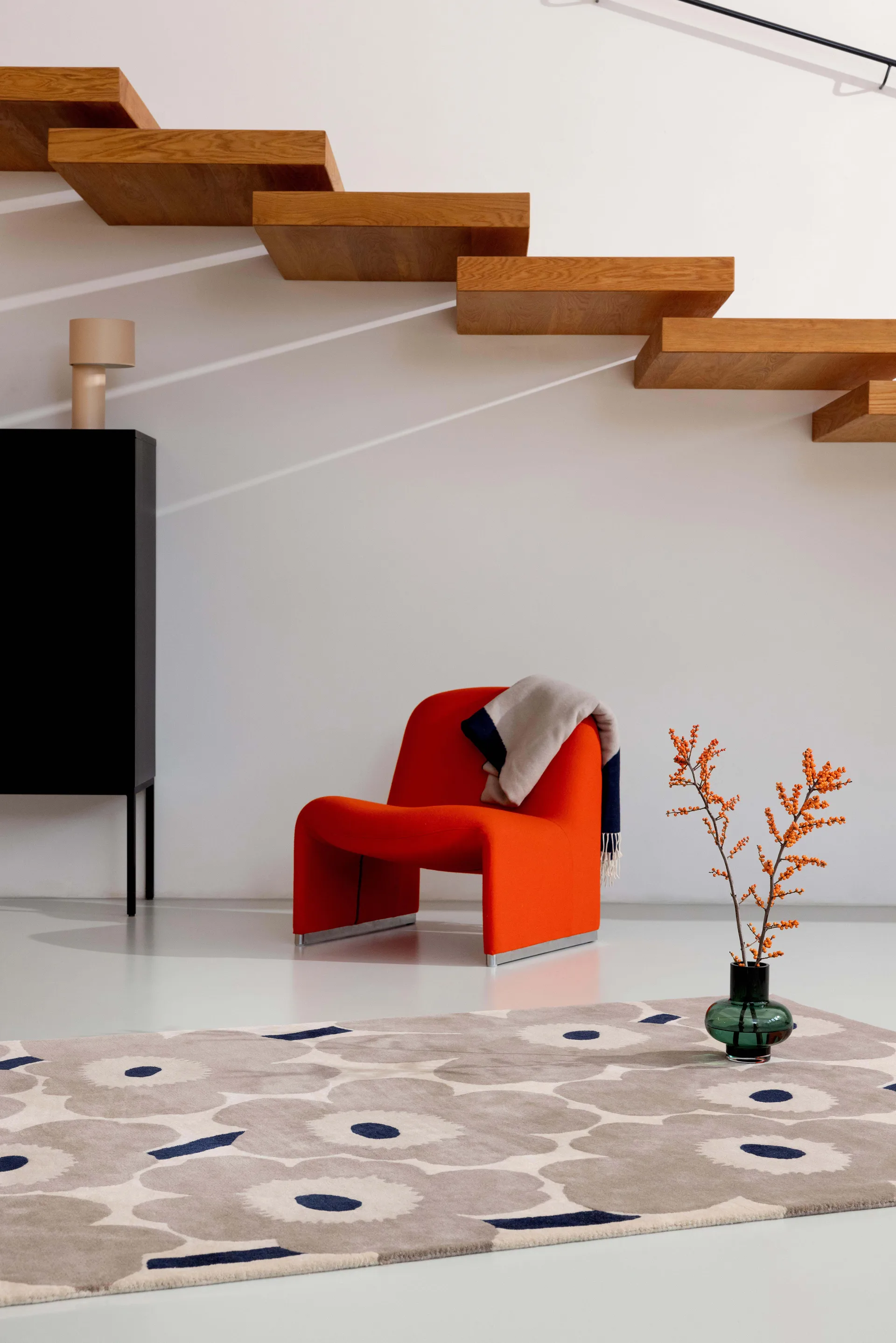 Dywan wełniany Unikko, Greige, 170x240 cm Marimekko