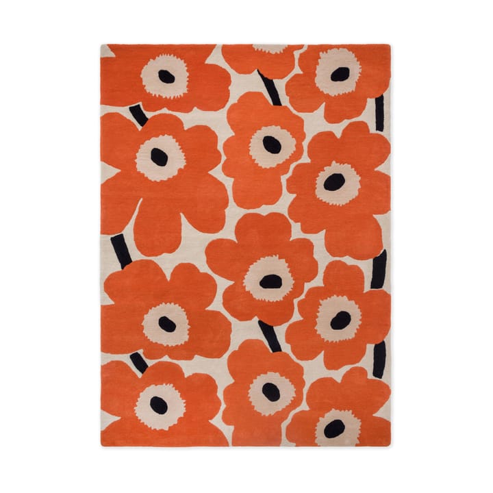 Dywan wełniany Unikko - Orange Red, 140x200 cm - Marimekko