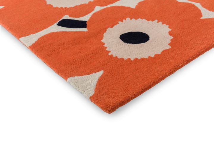 Dywan wełniany Unikko, Orange Red, 140x200 cm Marimekko