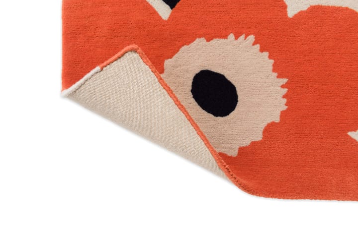 Dywan wełniany Unikko, Orange Red, 140x200 cm Marimekko