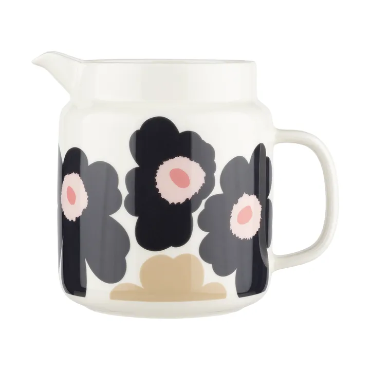 Dzbanek Unikko 1,25 l - Off white-charcoal-sand-pink - Marimekko