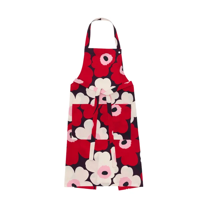 Fartuch Pieni Unikko - Plum-cranberry-off white-rose - Marimekko