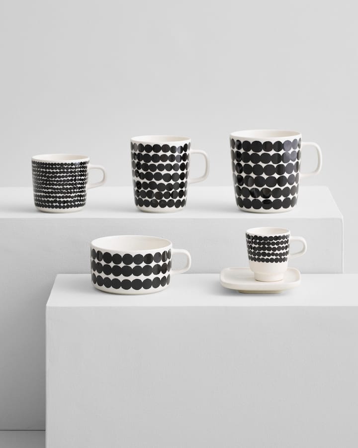 Filiżanka Räsymatto 20 cl, Czarno-biała Marimekko