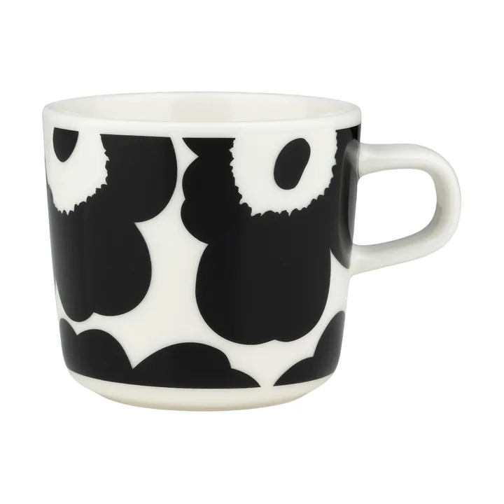 Filiżanka Unikko 200 ml - Black-white - Marimekko