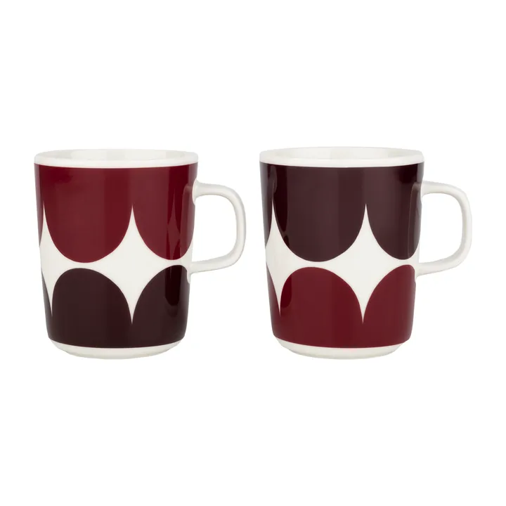 Härkä kubek 250 ml, 2‑pak

 - white-dark wine-dark red - Marimekko