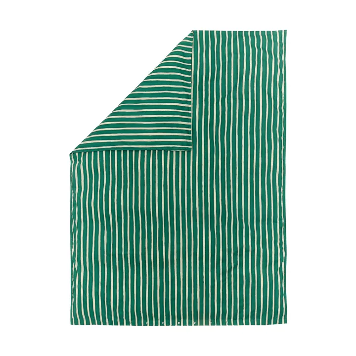 Iso Piccolo poszwa na kołdrę - Off white-emerald - Marimekko