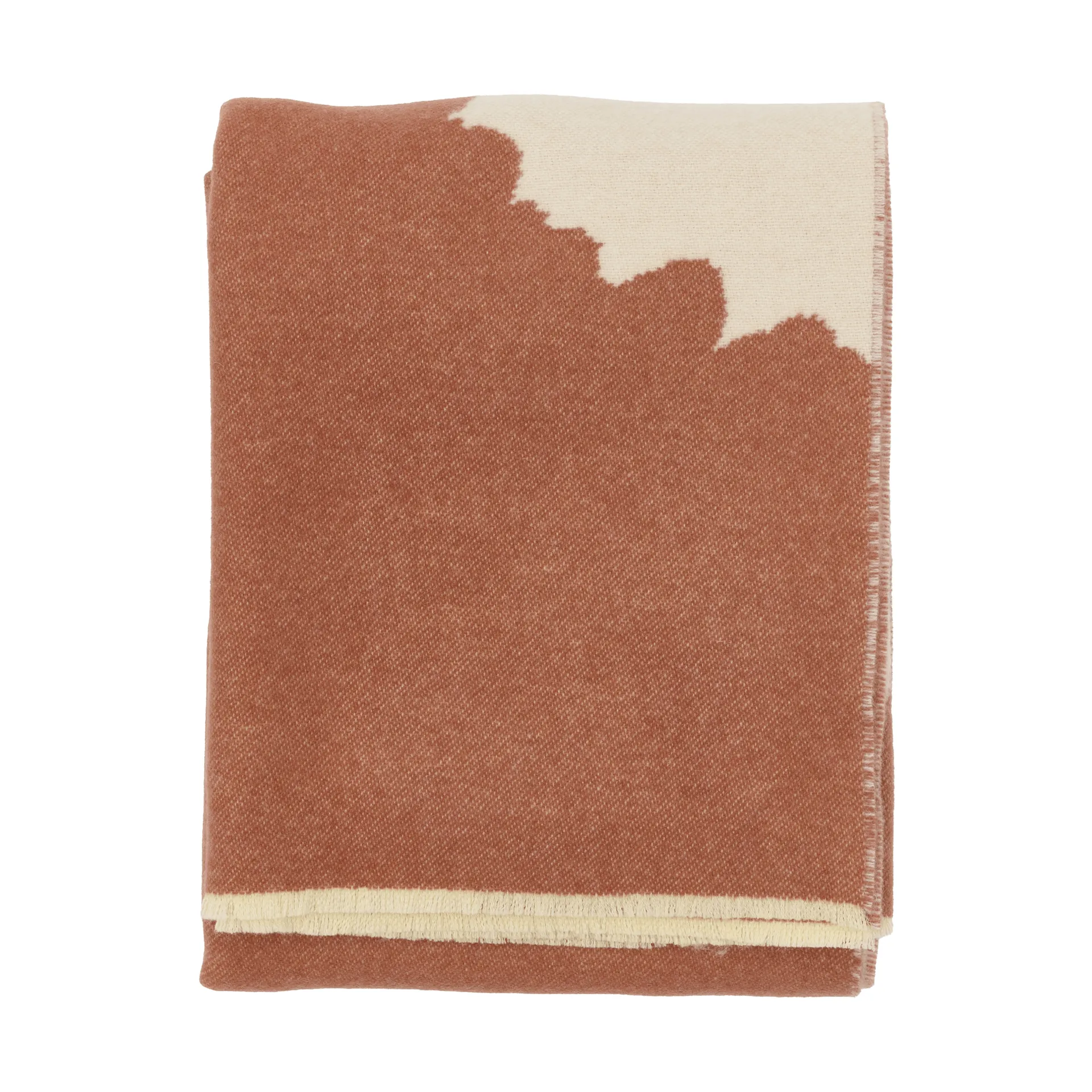 Iso Unikko pled, Off white-chestnut, 130x170 cm Marimekko