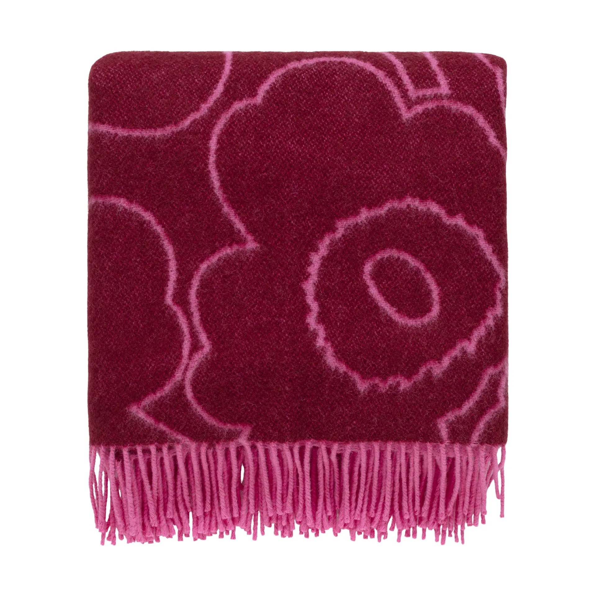 Koc Piirto Unikko 130x170 cm, Burgundy-fuchsia Marimekko