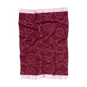 Koc Piirto Unikko 130x170 cm - Burgundy-fuchsia - Marimekko