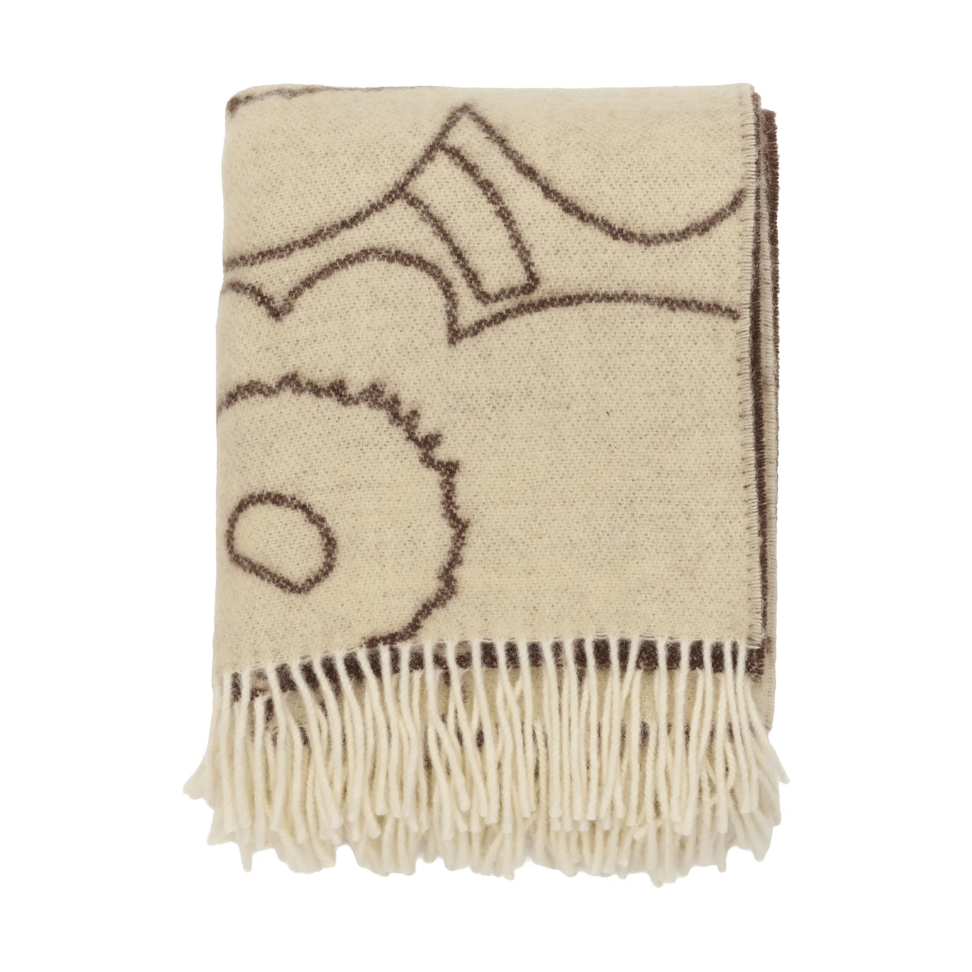 Koc Piirto Unikko 130x170 cm, Off white-kretka Marimekko